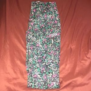 High waisted floral pants